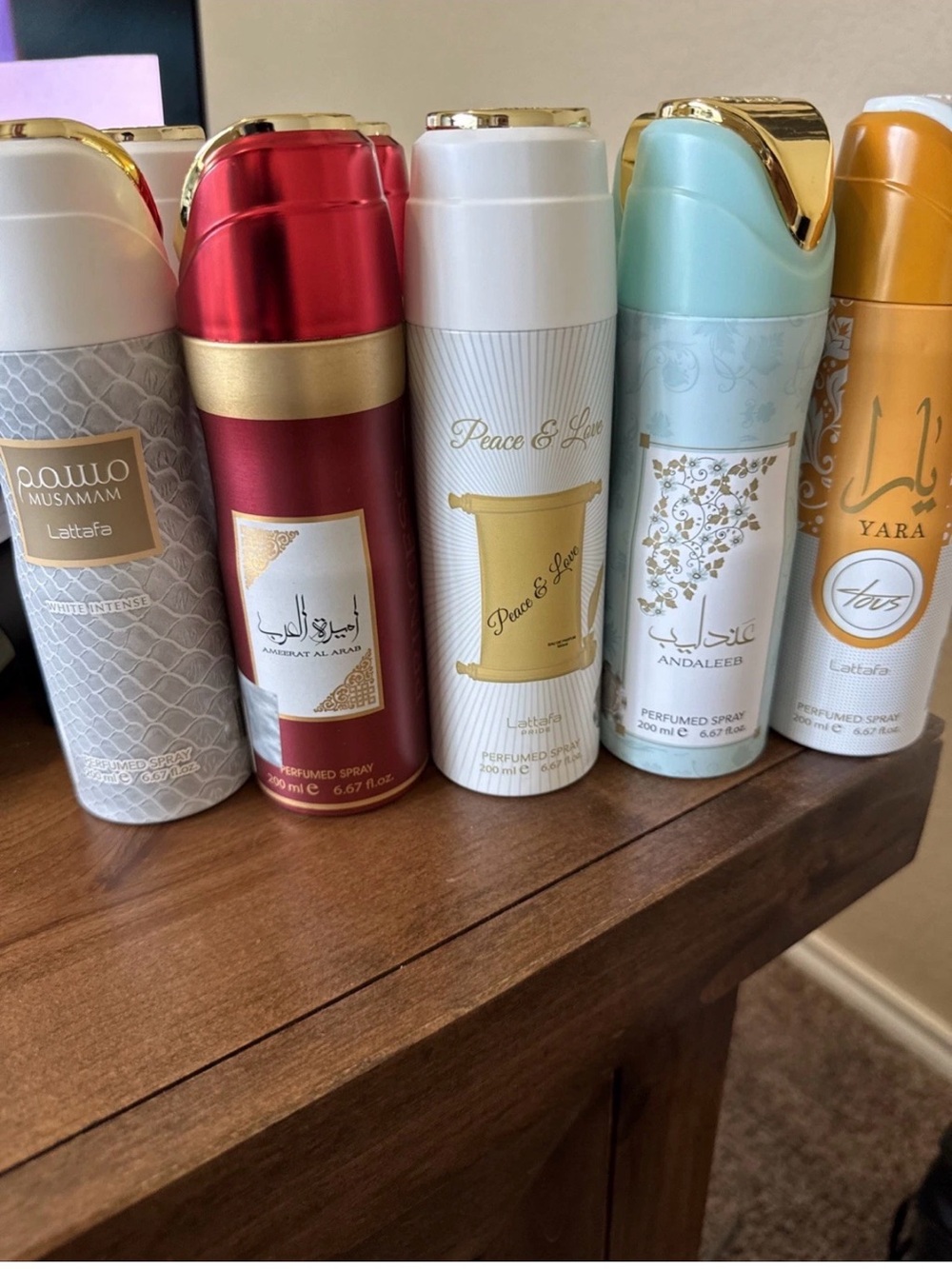 Set of 5 body sprays unisex and women